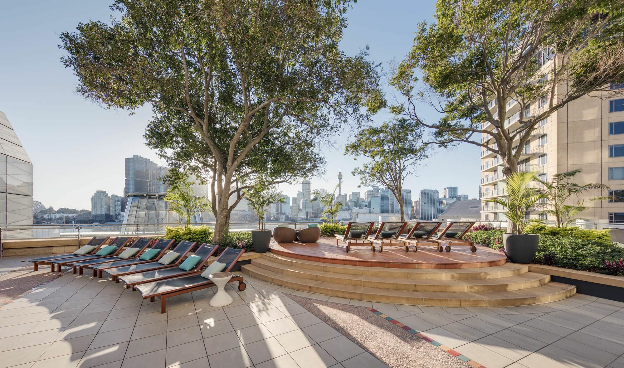 The Star Grand Hotel And Residences Sydney Exteriér fotografie The rooftop garden
