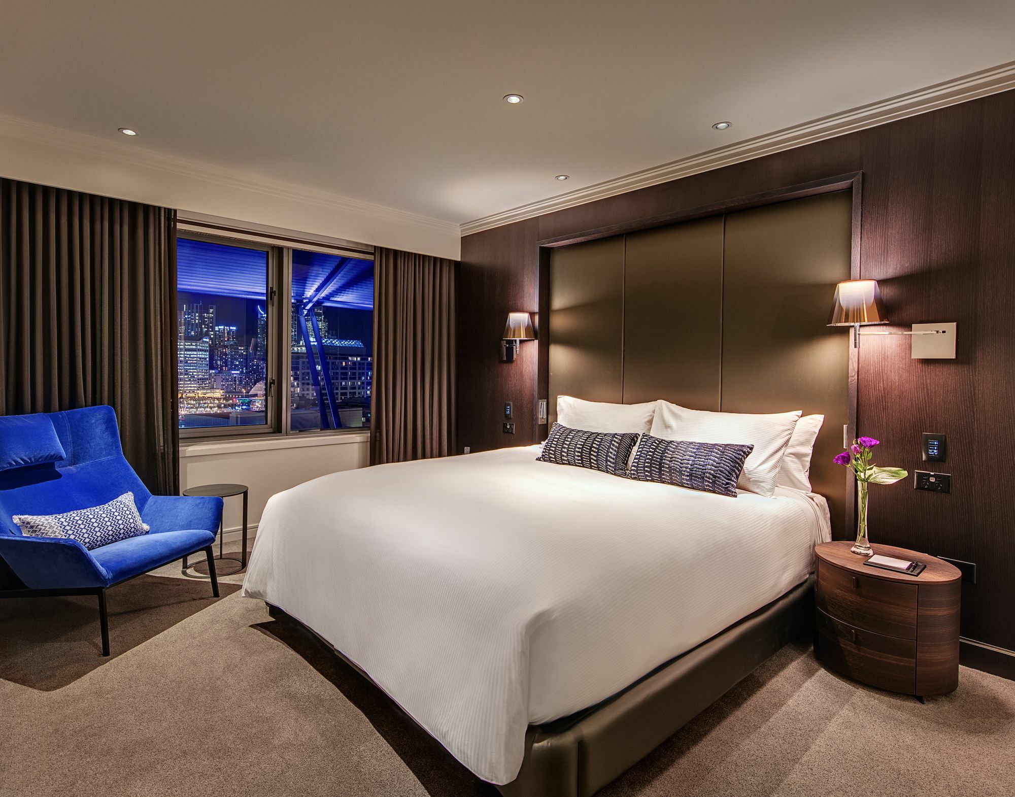 The Star Grand Hotel And Residences Sydney Exteriér fotografie A bedroom at the hotel